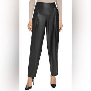 007 New DKNY Womens Faux Leather High Rise Ankle Pants Size S